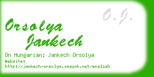 orsolya jankech business card